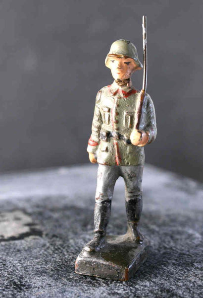 COMPOSITION LINEOL WWI World War Red Line German Army Soldier Marching1 ~6,5cm M