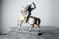 COMPOSITION ELASTOLIN Mounted Medieval Knight High Hold Hand ~7cm B - atonal.se