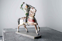 COMPOSITION ELASTOLIN Mounted Medieval Knight High Hold Hand ~7cm B - atonal.se