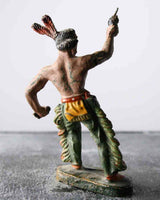 COMPOSITION ELASTOLIN Wild West Indian Straight Shooting Gun w Knife ~7cm G - atonal.se
