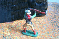 COMPOSITION ELASTOLIN Wild West WW Cowboy Standing Clubbing w Rifle Q ~7,5cm - atonal.se