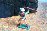 COMPOSITION ELASTOLIN Wild West WW Cowboy Standing Clubbing w Rifle Q ~7,5cm - atonal.se