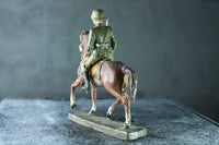 COMPOSITION ELASTOLIN WW World WarII Mounted Parading German Officer Slow Horse ~7cm K - atonal.se