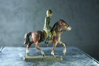 COMPOSITION ELASTOLIN WW World WarII Mounted Parading German Officer Slow Horse ~7cm K - atonal.se