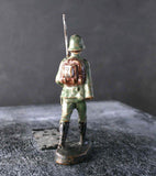 COMPOSITION ELASTOLIN WWI World War 1 German Army Soldier Marching 3 ~6,5cm M - atonal.se