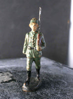 COMPOSITION ELASTOLIN WWI World War 1 German Army Soldier Marching 3 ~6,5cm M - atonal.se