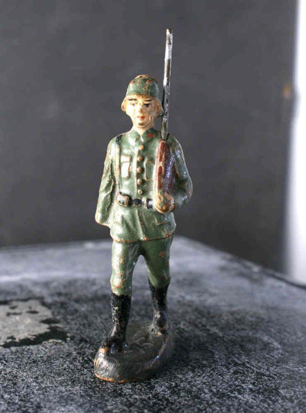 COMPOSITION ELASTOLIN WWI World War 1 German Army Soldier Marching 3 ~6,5cm M - atonal.se