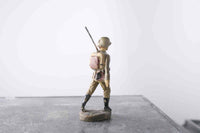 COMPOSITION Elastolin WWII World War German Soldier w Rifle Marching ~7cm c D - atonal.se