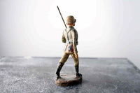 COMPOSITION Elastolin WWII World War German Soldier w Rifle Marching ~7cmD - atonal.se