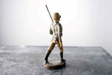 COMPOSITION Elastolin WWII World War German Soldier w Rifle Marching ~7cmD - atonal.se