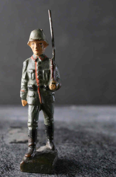 COMPOSITION LINEOL WWI World War 1 Reichswehr German Marching w Rifle 4 O - atonal.se