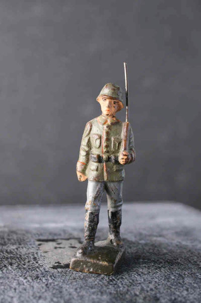 COMPOSITION LINEOL WWI World War 1 Reichswehr German Soldier Marching Rifle ~6,5cm N - atonal.se