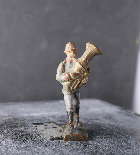 COMPOSITION LINEOL WWI World War 1 Reichswehr German Soldier Marching Tuba ~6,5cm N - atonal.se