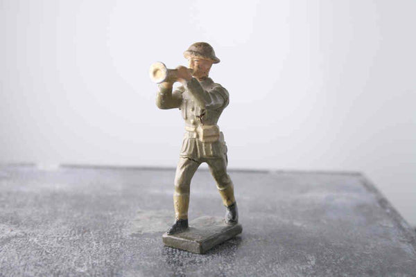 COMPOSITION LINEOL WWII World War British Walking Trumpet Player Parade ~7cm D - atonal.se