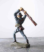 COMPOSITION LINEOL WWII World War French Belgian Soldier Clubbing Rifle ~7cm L - atonal.se