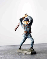 COMPOSITION LINEOL WWII World War French Belgian Soldier Clubbing Rifle ~7cm L - atonal.se