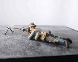 COMPOSITION LINEOL WWII World War French Belgian Soldier Flat On Groun MG ~7cm K - atonal.se