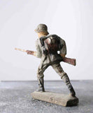 COMPOSITION LINEOL WWII World War German Army Soldier Advancing Rifle ~7cm K - atonal.se