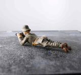 COMPOSITION LINEOL WWII World War German Soldier Flat On Ground Binocular ~7cm K - atonal.se