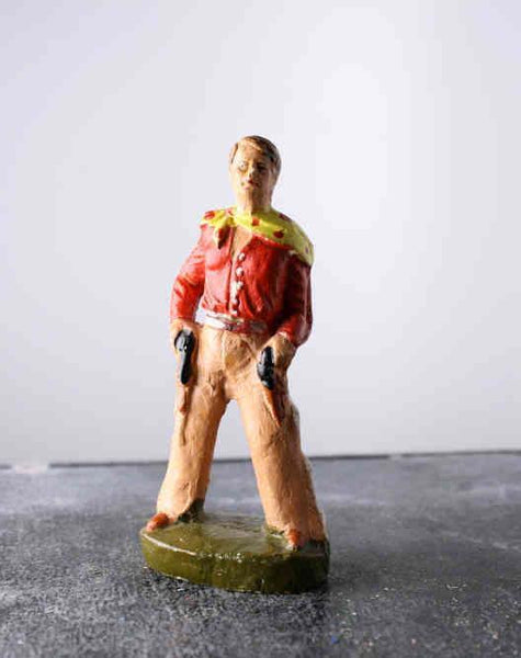 COMPOSITION NARDI WW Wild West Cowboy Standing Waiting To Draw ~9cm K - atonal.se
