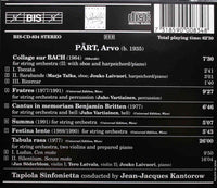 PÄRT - ARVO PÄRT Jean-Jacques Kantorow Summa Austria 1997 Album CD - atonal.se
