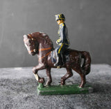 UNBRANDED LEAD Mounted Hussar Blue Uniform Very Heavy ~9cm Top Down S