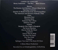 CHESS IN CONCERT Gothenburg Mono Music Album 1994 2CD
