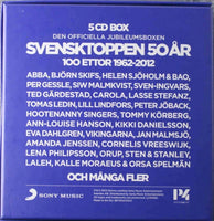 SVENSKTOPPEN 50 AR 100 Ettor 1962-2012 Sony 100trx cardboard box 2012 5CD