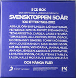 SVENSKTOPPEN 50 AR 100 Ettor 1962-2012 Sony 100trx cardboard box 2012 5CD
