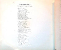 SUSANNE ALFVENGREN Ensam Ensamhet Hawk Records ‎CDP01 1tr Sweden Promo CD Single