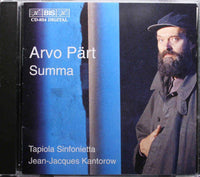 PÄRT - ARVO PÄRT Jean-Jacques Kantorow Summa Austria 1997 Album CD - atonal.se