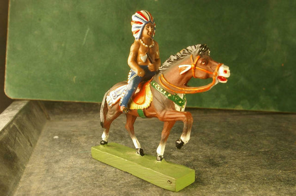 COMPOSITION LEYLA Wild West WW Mounted Indian Riding Restful For ~7cm E - __ATONAL__