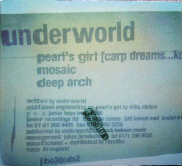 UNDERWORLD Pearls Girl Digipak 2CD Maxi Single - atonal.se