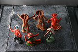 CRESCENT Wild West WW Solid Plastic Cowboy Indian Party UK 6Fig Poses Incomplete - __ATONAL__