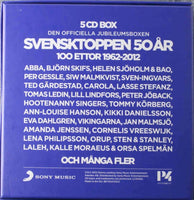 SVENSKTOPPEN 50 AR 100 Ettor 1962-2012 Sony 100trx cardboard box 2012 5CD - atonal.se