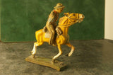 COMPOSITION LINEOL WW Wild West Cowboy Mounted Incomplete ~7cm B - __ATONAL__