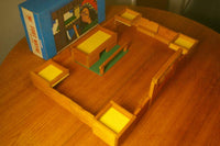 MICKI Gemla Sweden Fort Wayne 6151 Wood Wild West WW Cowboy Sturdy Pieces in Box - __ATONAL__