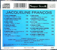 FRANCOIS  - JACQUELINE FRANCOIS Mademoiselle De Paris Disques Jacques Canetti ‎101902 1988CD - __ATONAL__