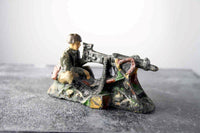 COMPOSITION Unbranded WWII World War German Machine Gunner High Position ~7cm D - __ATONAL__