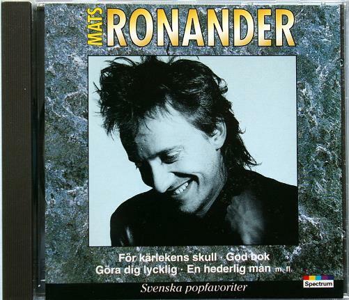 RONANDER - MATS RONANDER Svenska Popfavoriter Spectrum ‎Karusell 551 713 2 17track 1995 CD - atonal.se