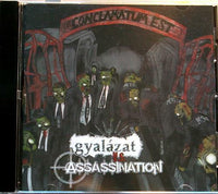 GYALAZAT vs ASSASINATION Split Dibbuk / Alarma Records 2009 16 track CD - atonal.se