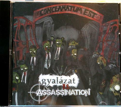 GYALAZAT vs ASSASINATION Split Dibbuk / Alarma Records 2009 16 track CD - atonal.se