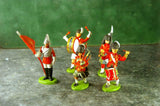 BRITAINS HERALD VINTAGE Guardsmen Parading Soldiers 5 Figs Pos Scots Banner - __ATONAL__