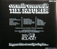 VREESWIJK - CORNELIS VREESWIJK Till Fatumeh Skivbolaget SBCD502 Sweden 1987 9trx CD - __ATONAL__